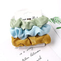 3PCS Vintage Velvet Scrunchie Leopard Scrunchies Set Elastic Hair Bands Headband Ponytail Holder Ties Rope Hair Accessories Gift