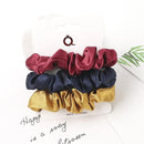 3PCS Vintage Velvet Scrunchie Leopard Scrunchies Set Elastic Hair Bands Headband Ponytail Holder Ties Rope Hair Accessories Gift