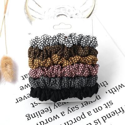 3PCS Vintage Velvet Scrunchie Leopard Scrunchies Set Elastic Hair Bands Headband Ponytail Holder Ties Rope Hair Accessories Gift