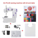 INNE Sewing Machine Mini Portable Household Night Light Foot Pedal Straight Line Hand Table Two Thread Kit Electric