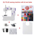 INNE Sewing Machine Mini Portable Household Night Light Foot Pedal Straight Line Hand Table Two Thread Kit Electric