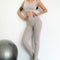 2PCS/Set Seamless Fitness Women Yoga Suit High Stretchy Workout Sport Set Padded Sports Bra High Waist Sports Legging Gym