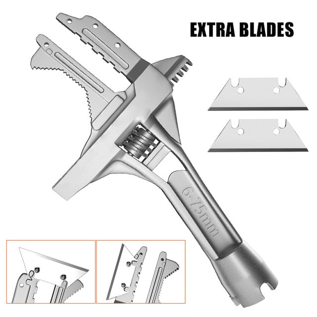 KINDLOV Adjustable Wrench Universal Spanner Aluminium Alloy Key Large Open End Wrench Hand Tools For Water Pipe Screw Bathroom