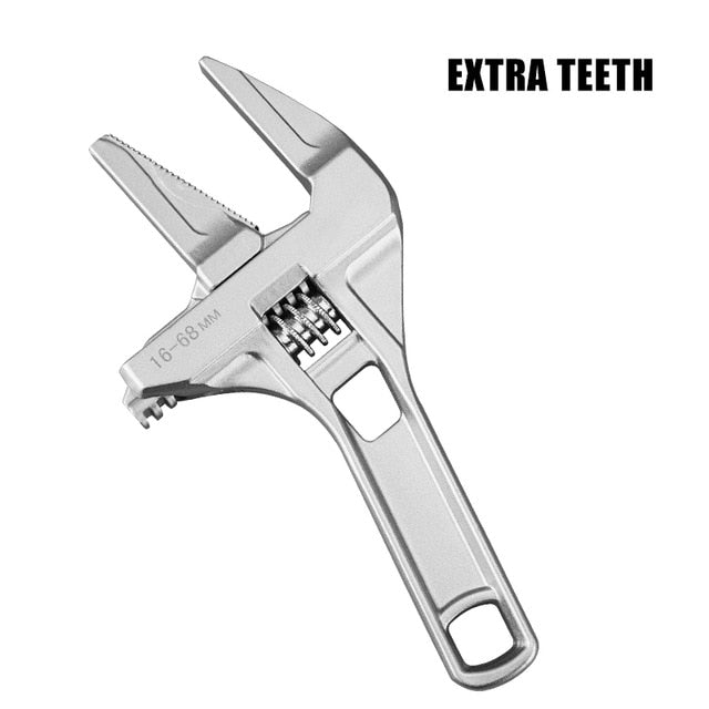 KINDLOV Adjustable Wrench Universal Spanner Aluminium Alloy Key Large Open End Wrench Hand Tools For Water Pipe Screw Bathroom