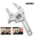 KINDLOV Adjustable Wrench Universal Spanner Aluminium Alloy Key Large Open End Wrench Hand Tools For Water Pipe Screw Bathroom