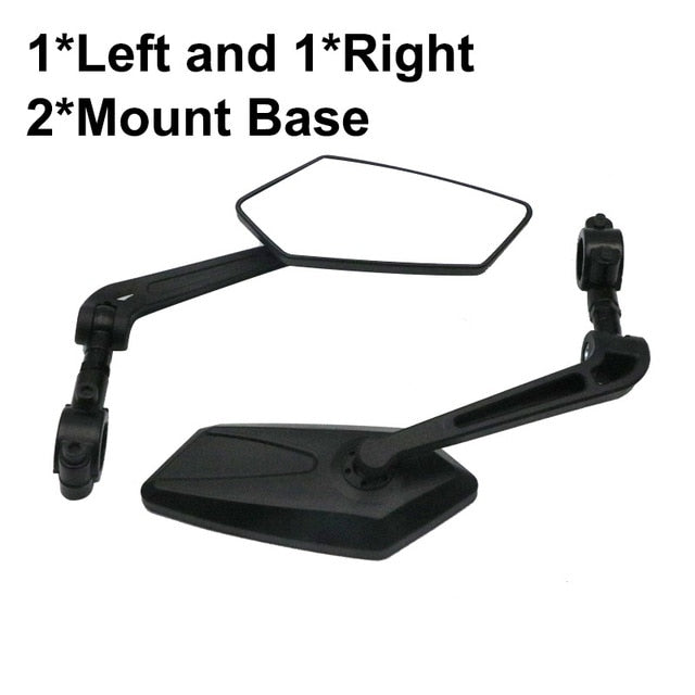 Bicycle Rear View Mirror Bike Cycling Clear Wide Range Back Sight Rearview Reflector Adjustable Handlebar Left Right Mirrors