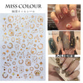HZ Korea 2019 Summer Sweet Cute Colorful Flower Nail Sticker Waterproof Design Nail Decals For Women Girls Party Accessories