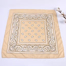 Fashion Women Print Bandana Scarf Hip-hop Bandanas Cross Turban Headband Face Mask Hair Tie Vintage Multifunctional Square Scarf