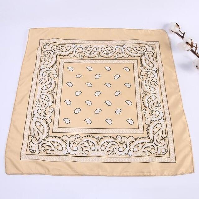 Fashion Women Print Bandana Scarf Hip-hop Bandanas Cross Turban Headband Face Mask Hair Tie Vintage Multifunctional Square Scarf