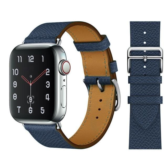 100% Genuine Cow Leather loop Bracelet Belt Band for Apple Watch 6 SE 5 4 42MM 38MM 44MM 40MM Strap for iWatch 6 5 4 Wristband