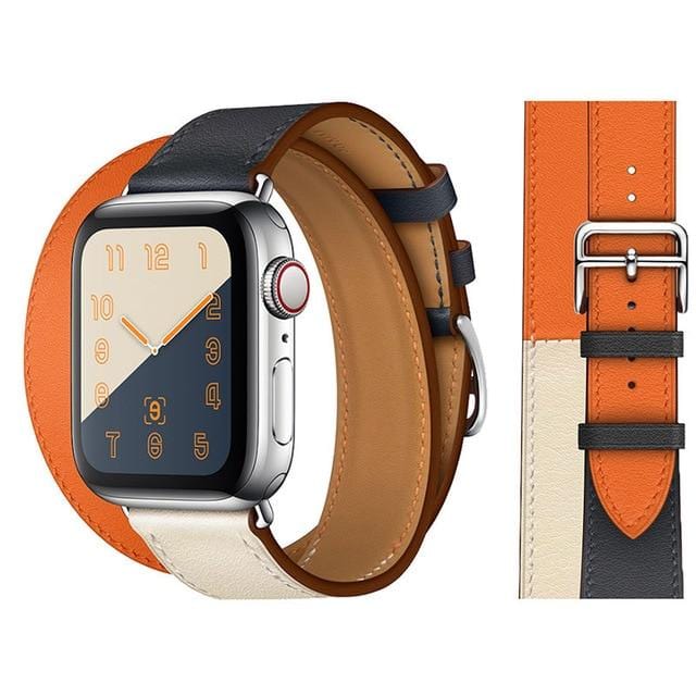 100% Genuine Cow Leather loop Bracelet Belt Band for Apple Watch 6 SE 5 4 42MM 38MM 44MM 40MM Strap for iWatch 6 5 4 Wristband