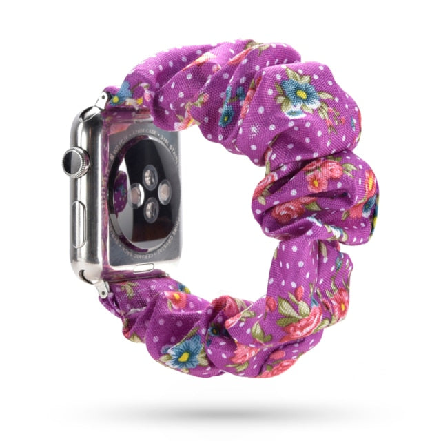 Scrunchie Elastic Band for Apple Watch 6 5 4 3 38mm bands 40mm 42mm 44mm sport strap Women  Bracelet for iwatch wrist series 5 4