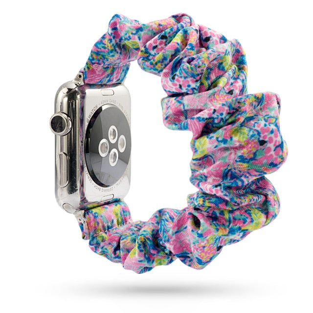 Scrunchie Elastic Band for Apple Watch 6 5 4 3 38mm bands 40mm 42mm 44mm sport strap Women  Bracelet for iwatch wrist series 5 4