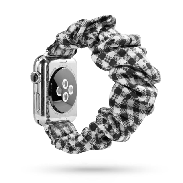 Scrunchie Elastic Band for Apple Watch 6 5 4 3 38mm bands 40mm 42mm 44mm sport strap Women  Bracelet for iwatch wrist series 5 4