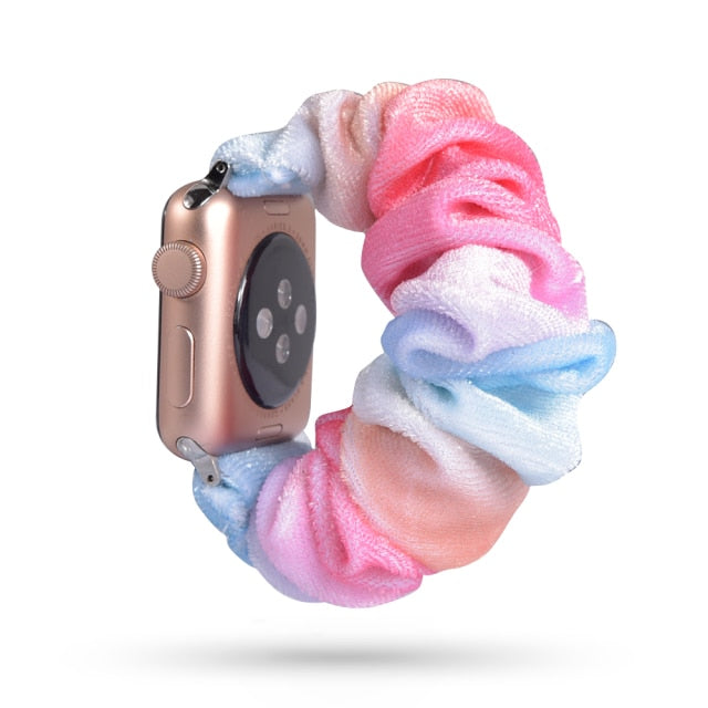Scrunchie Elastic Band for Apple Watch 6 5 4 3 38mm bands 40mm 42mm 44mm sport strap Women  Bracelet for iwatch wrist series 5 4