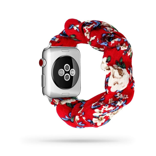 Scrunchie Elastic Band for Apple Watch 6 5 4 3 38mm bands 40mm 42mm 44mm sport strap Women  Bracelet for iwatch wrist series 5 4