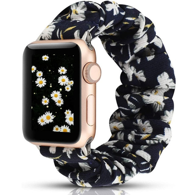 Scrunchie Elastic Band for Apple Watch 6 5 4 3 38mm bands 40mm 42mm 44mm sport strap Women  Bracelet for iwatch wrist series 5 4