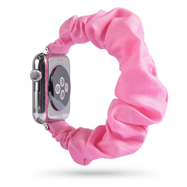 Scrunchie Elastic Band for Apple Watch 6 5 4 3 38mm bands 40mm 42mm 44mm sport strap Women  Bracelet for iwatch wrist series 5 4