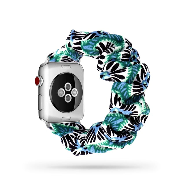 Scrunchie Elastic Band for Apple Watch 6 5 4 3 38mm bands 40mm 42mm 44mm sport strap Women  Bracelet for iwatch wrist series 5 4