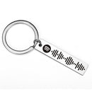 Personalized Music Spotify Scan Code Keychain For Women Men Stainless Steel Keyring Custom Laser Engrave Spotify Code Jewelry