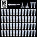 50 Pcs 10/15ml Empty Lip Gloss Tubes with  Funnels Clear Soft Lip Gloss Container Refillable Lipgloss Tubes for DIY Makeup Tool