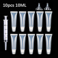 50 Pcs 10/15ml Empty Lip Gloss Tubes with  Funnels Clear Soft Lip Gloss Container Refillable Lipgloss Tubes for DIY Makeup Tool