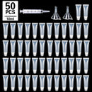 50 Pcs 10/15ml Empty Lip Gloss Tubes with  Funnels Clear Soft Lip Gloss Container Refillable Lipgloss Tubes for DIY Makeup Tool