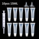 50 Pcs 10/15ml Empty Lip Gloss Tubes with  Funnels Clear Soft Lip Gloss Container Refillable Lipgloss Tubes for DIY Makeup Tool