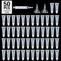 50 Pcs 10/15ml Empty Lip Gloss Tubes with  Funnels Clear Soft Lip Gloss Container Refillable Lipgloss Tubes for DIY Makeup Tool