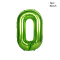 Cyuan 32/40inch green number balloons Foil Balloon Jungle Safari Birthday Balloon Party Baloon 0 1 2 3 4 5 6 7 8 9 globos Balls