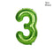 Cyuan 32/40inch green number balloons Foil Balloon Jungle Safari Birthday Balloon Party Baloon 0 1 2 3 4 5 6 7 8 9 globos Balls