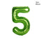 Cyuan 32/40inch green number balloons Foil Balloon Jungle Safari Birthday Balloon Party Baloon 0 1 2 3 4 5 6 7 8 9 globos Balls