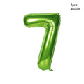 Cyuan 32/40inch green number balloons Foil Balloon Jungle Safari Birthday Balloon Party Baloon 0 1 2 3 4 5 6 7 8 9 globos Balls