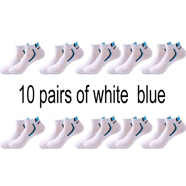 10 Pair High Quality Men Ankle Socks Breathable Cotton Sports Socks Mesh Casual Athletic Summer Thin Cut Short Sokken Size 38-48