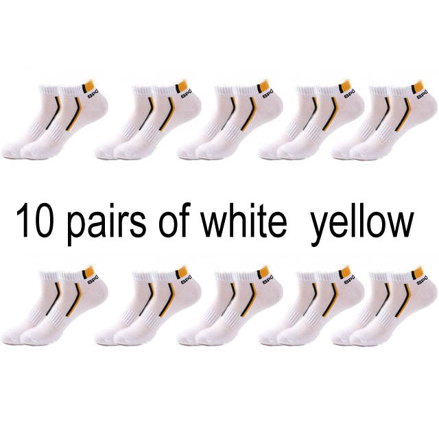 10 Pair High Quality Men Ankle Socks Breathable Cotton Sports Socks Mesh Casual Athletic Summer Thin Cut Short Sokken Size 38-48