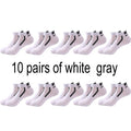 10 Pair High Quality Men Ankle Socks Breathable Cotton Sports Socks Mesh Casual Athletic Summer Thin Cut Short Sokken Size 38-48