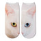 New Design 3D Printed Women Winter Christmas Socks Funny Creative Pet Cat Face Unisex Cotton Harajuku Ankle Socks Children Gift