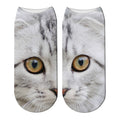 New Design 3D Printed Women Winter Christmas Socks Funny Creative Pet Cat Face Unisex Cotton Harajuku Ankle Socks Children Gift