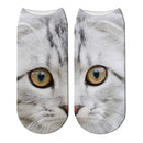 New Design 3D Printed Women Winter Christmas Socks Funny Creative Pet Cat Face Unisex Cotton Harajuku Ankle Socks Children Gift