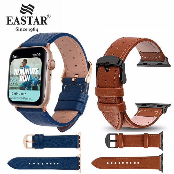 Eastar 3 Color Hot Sell Leather Watchband for Apple Watch Band Series 5/3 Sport Bracelet 42mm 38mm Strap For iwatch 6 4 SE Band