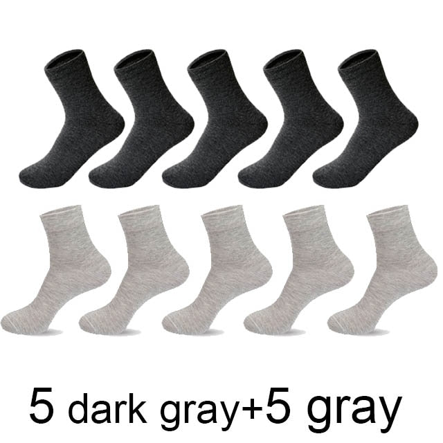 2020 Brand New Men's Cotton Socks Black Business Casual Breathable Spring Summer Male Crew Socks Meias Hot Sale Sokken Size38-45