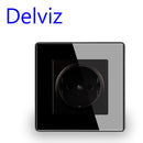 Delviz Wall USB Power Socket, Many New style Panel, Bedroom socket,AC 110V-250V 16A Wall Embedded, Double usb EU Standard Outlet