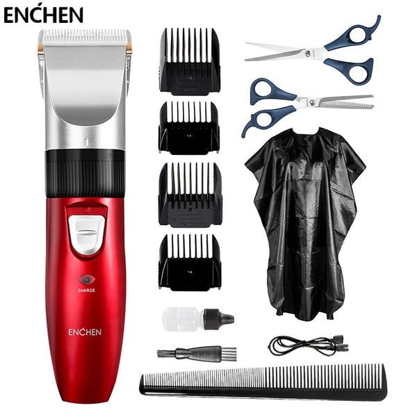 ENCHEN Men's Electric Hair Trimmer Kit Professional Cordless Hair Cutter Machine USB Rechargeable Clipper Barber Haircut Machine