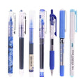 6/7pcs/set 0.5mm Roller Pen Black/Red/blue Color ink Straight Liquid Rollerball Gel Pen for School Office Stationery Kawaii