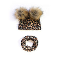 Baby Cotton Hat  Autumn Winter Children's Scarf Hat Sets  Bowknot Ear Baby Girl Boy Warm Beanies