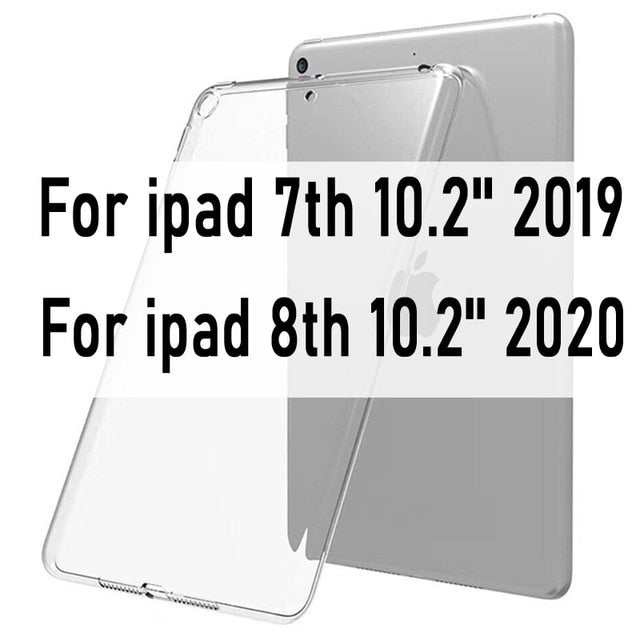 Case For iPad 10.2 2019 MiNi 2 3 4 5 TPU Transparent Silicone Shockproof Cover For New iPad 2017 2018 Pro 10.5 Air 1 2 Back Case