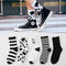 New Arrivals Cow Printed Sock Lovely Harajuku Japanese Style Cotton Women Socks Striped Solid Breathable Casual Cartoon Socks