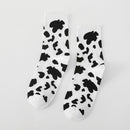 New Arrivals Cow Printed Sock Lovely Harajuku Japanese Style Cotton Women Socks Striped Solid Breathable Casual Cartoon Socks