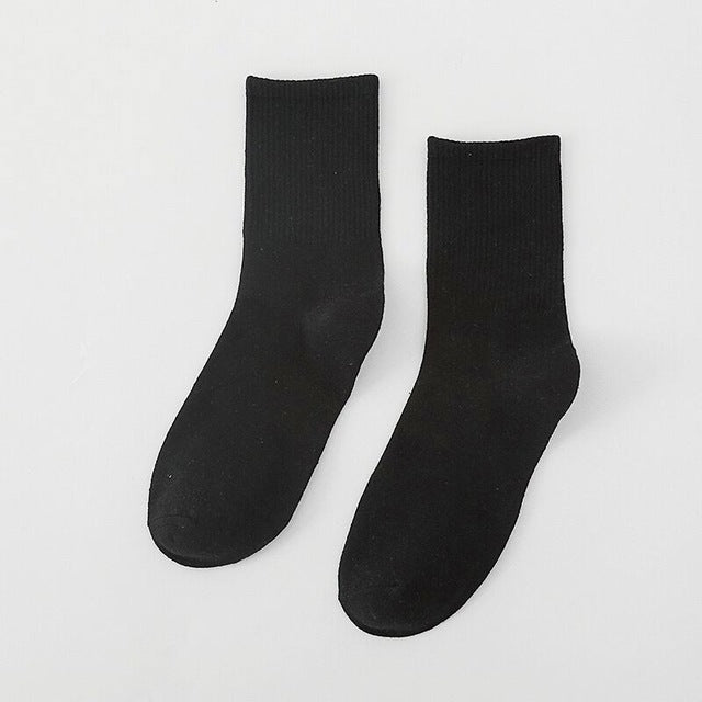 New Arrivals Cow Printed Sock Lovely Harajuku Japanese Style Cotton Women Socks Striped Solid Breathable Casual Cartoon Socks