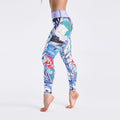 Qickitout 12% Spandex High Waist Digital Printed Fitness Leggings Push Up Sport GYM Leggings Women